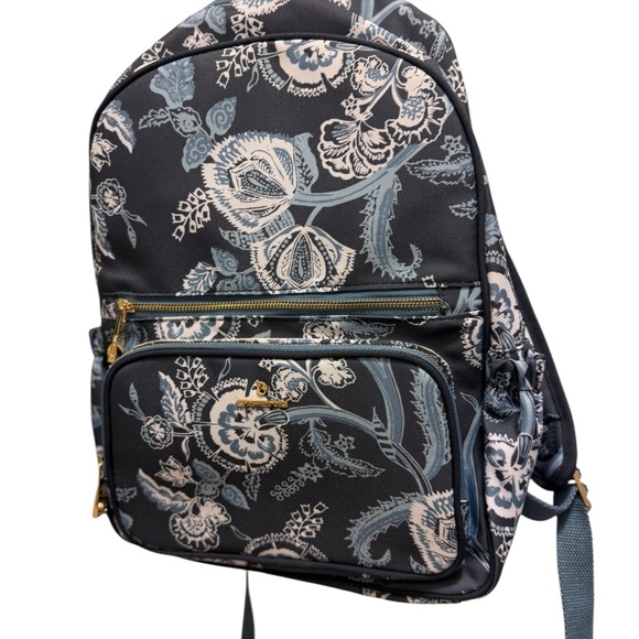 Spartina 449 blue  and Cream Floral tech Backpack - Picture 12 of 16